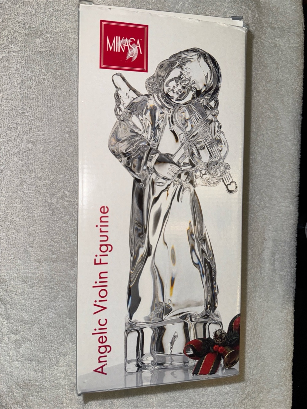 Mikasa Clear Crystal Angelic Violin Figurine